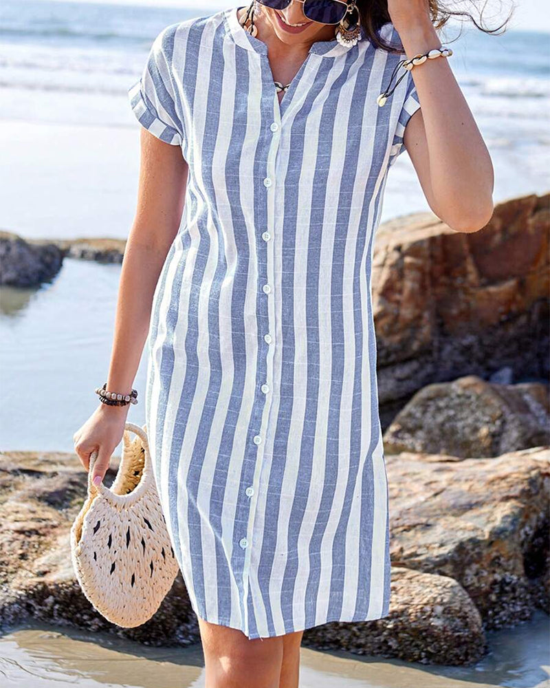 Martine | Abito camicia elegante a righe