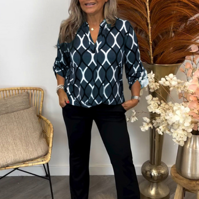 Janny | Blusa casual a maniche lunghe con motivo elegante