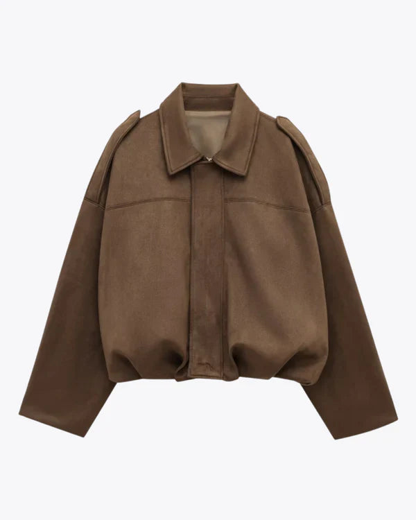 Olivia | Giacca bomber in suede (finta pelle scamosciata)