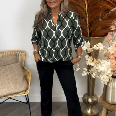 Janny | Blusa casual a maniche lunghe con motivo elegante