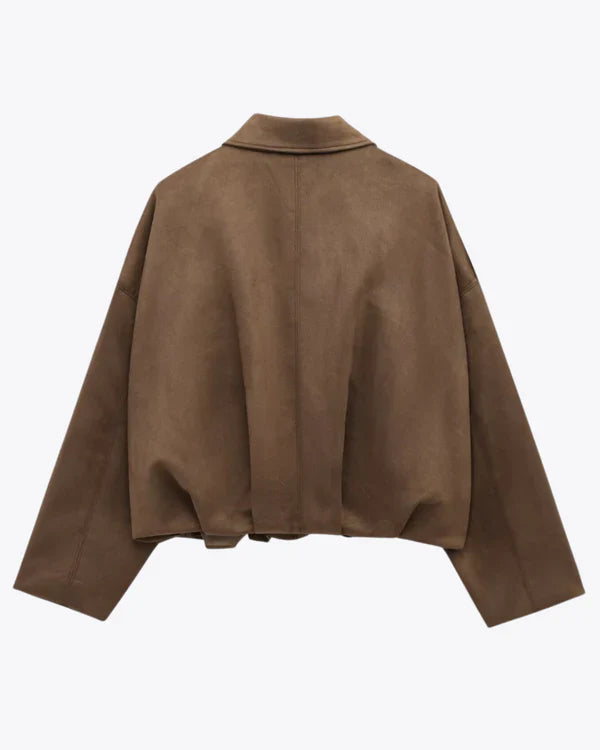 Olivia | Giacca bomber in suede (finta pelle scamosciata)