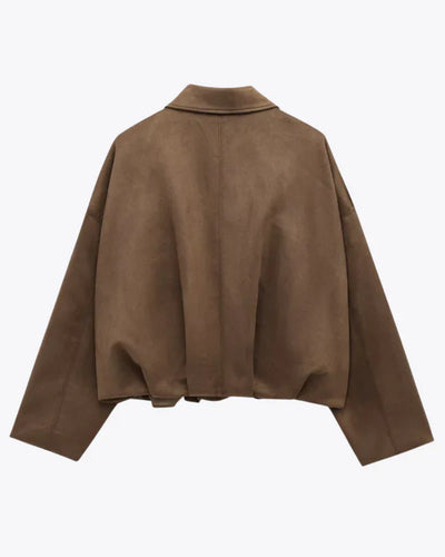 Olivia | Giacca bomber in suede (finta pelle scamosciata)