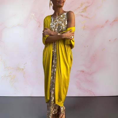 Melanie | Abito elegante con gilet coordinato