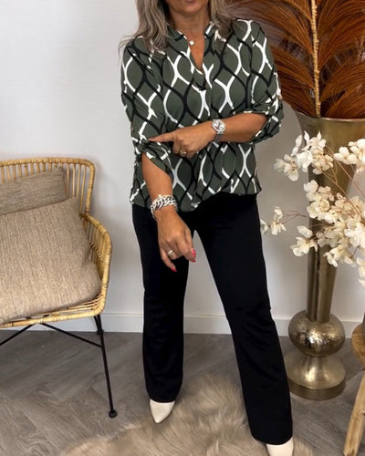 Janny | Blusa casual a maniche lunghe con motivo elegante
