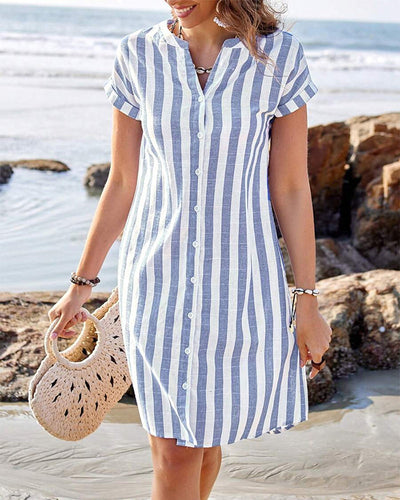 Martine | Abito camicia elegante a righe