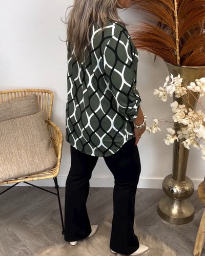 Janny | Blusa casual a maniche lunghe con motivo elegante