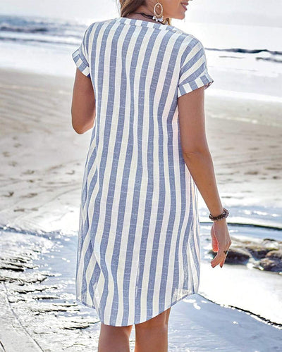 Martine | Abito camicia elegante a righe