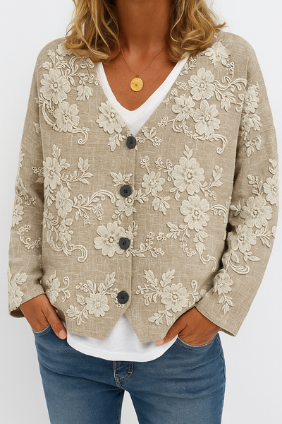 Cardigan con Filo di Petali
