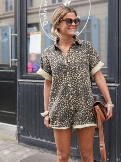 Nonette | Abito camicia con stampa leopardata