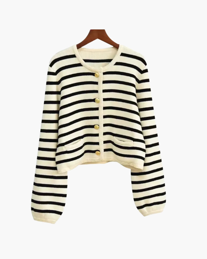 Lara | Gilet a righe in lana