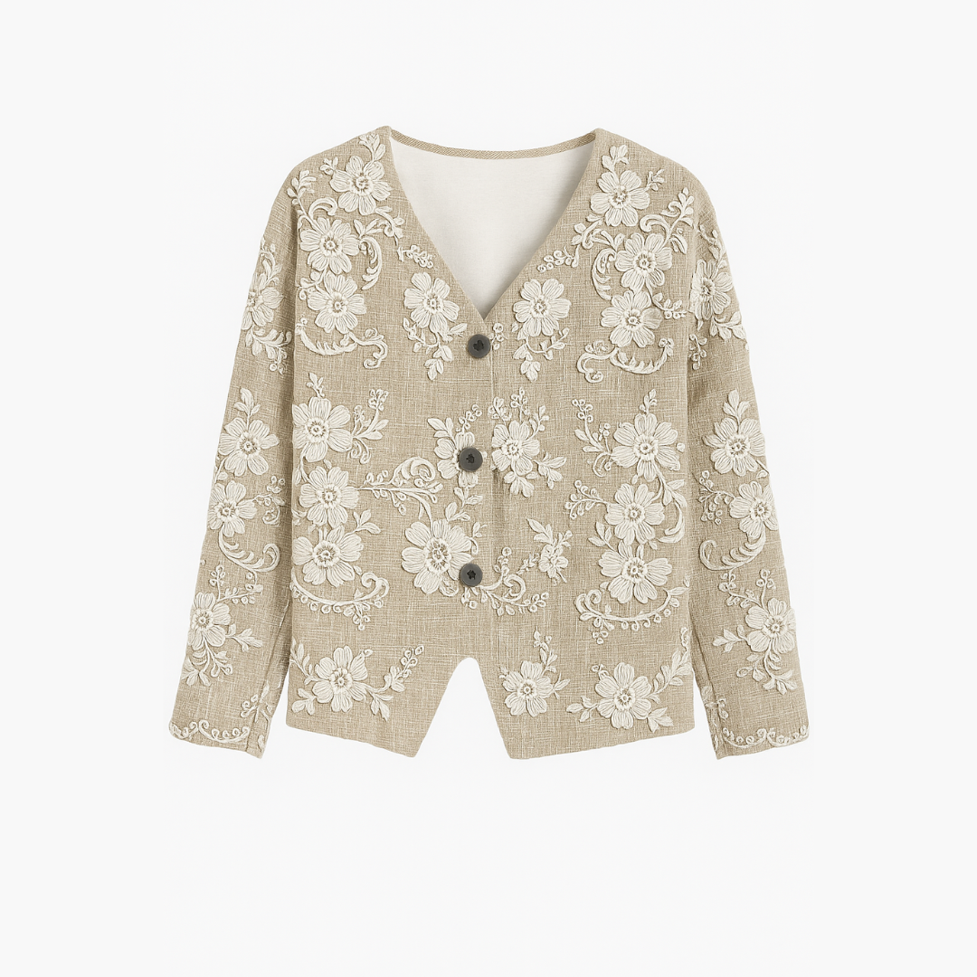 Cardigan con Filo di Petali