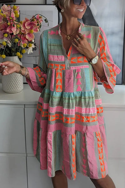 Juliane – Abito Boho a Balze con Gonna Svasata