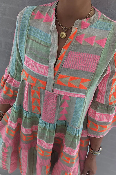Juliane – Abito Boho a Balze con Gonna Svasata