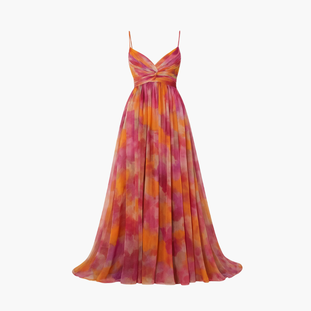 Livia | Abito Maxi con Stampa Floreale Elegante