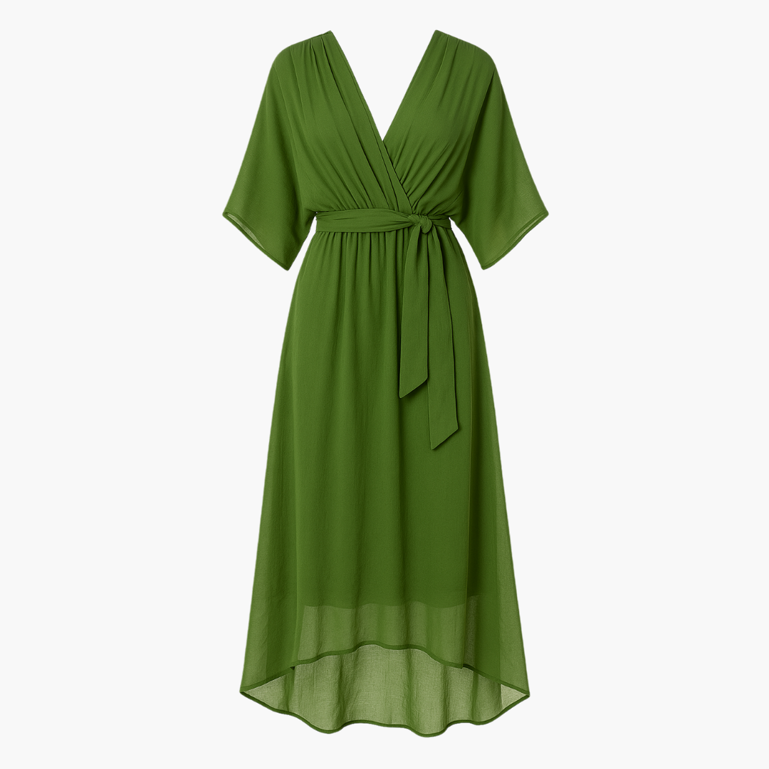 Monica | Abito in chiffon con scollo a V