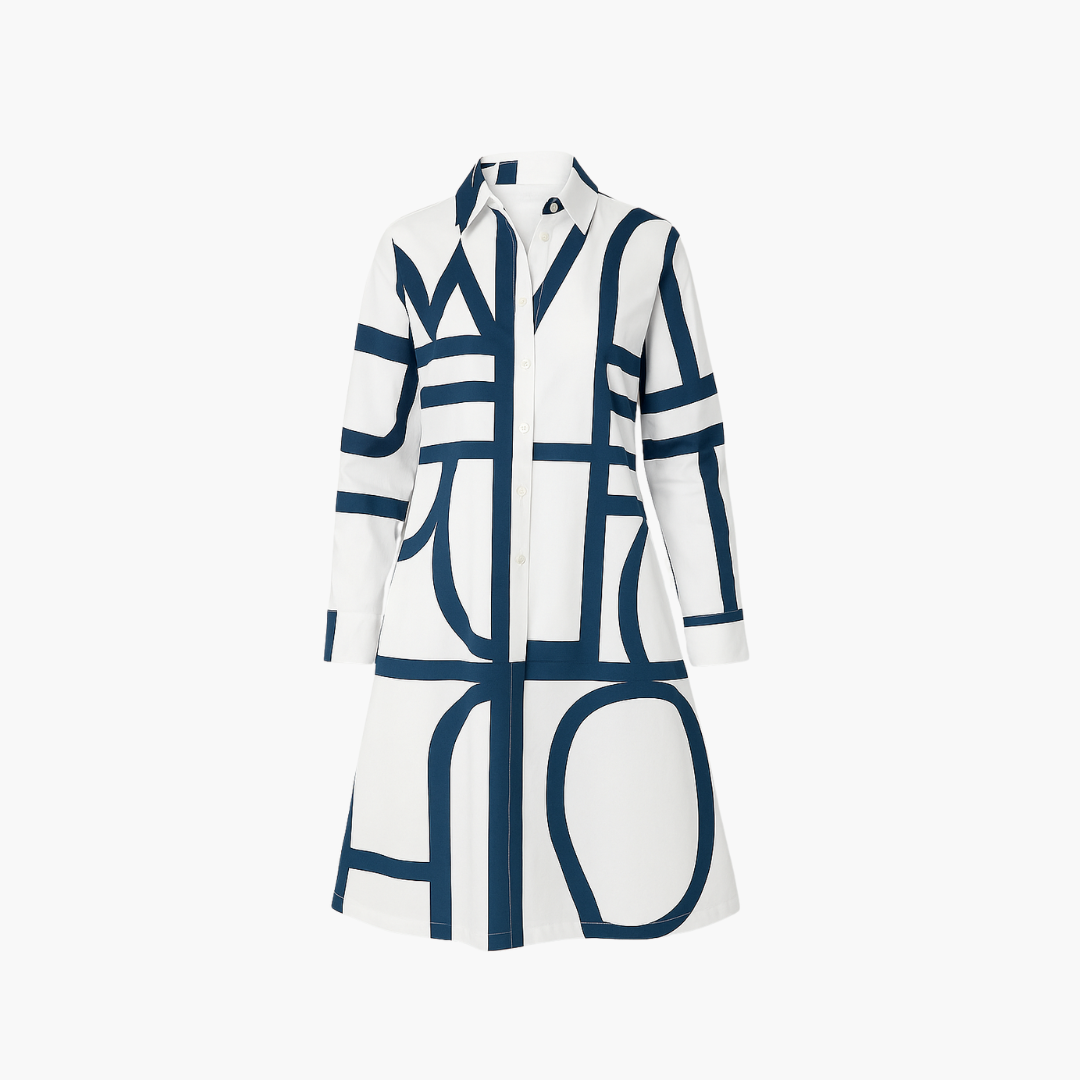 Mila | Abito midi con motivo geometrico