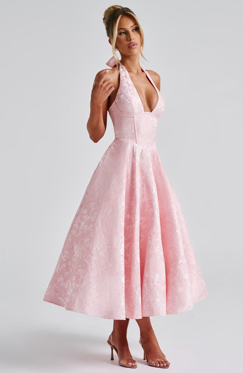 Isabella | Abito Midi con Schiena Scoperta (Stile Halter)
