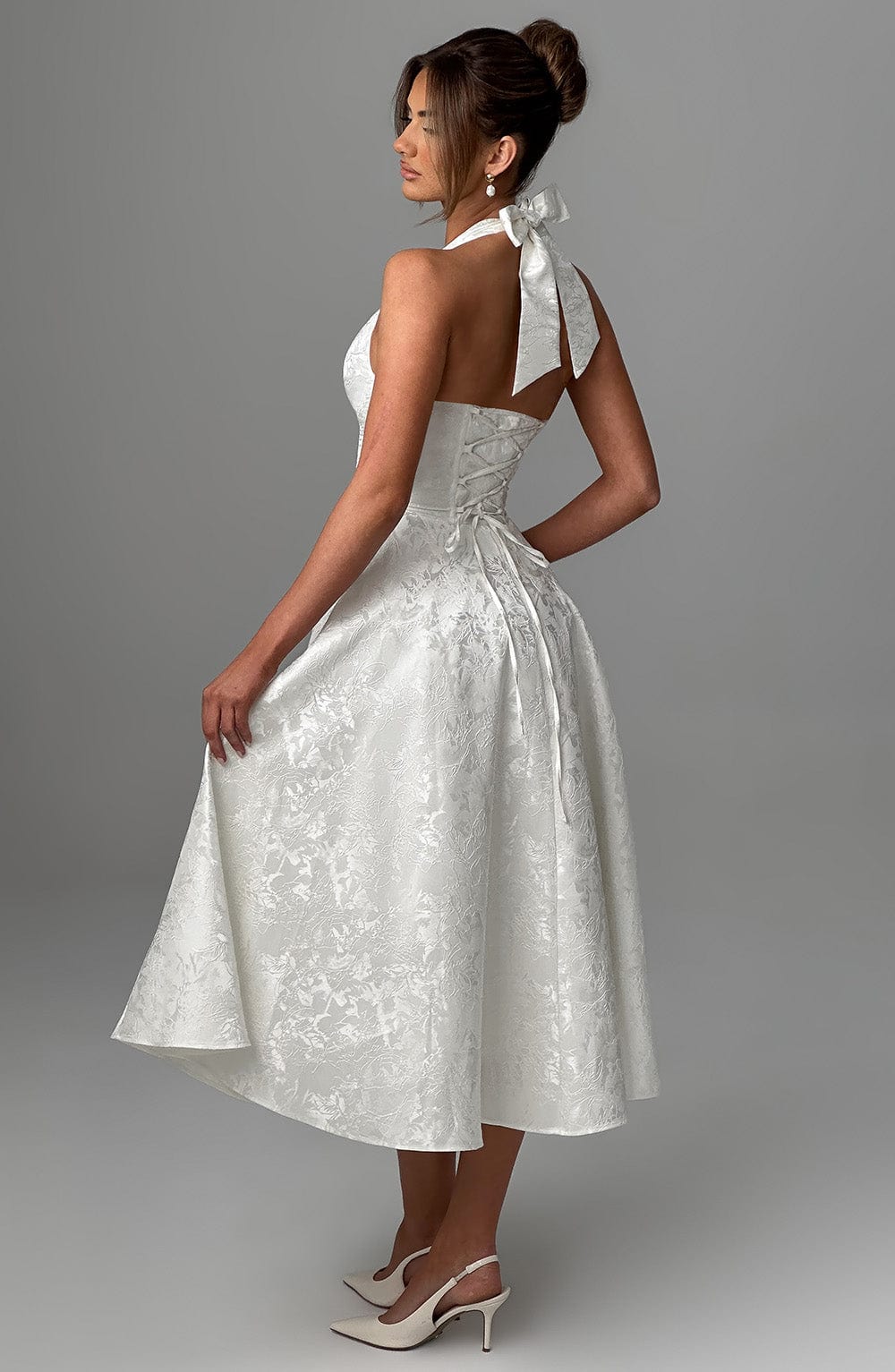 Isabella | Abito Midi con Schiena Scoperta (Stile Halter)