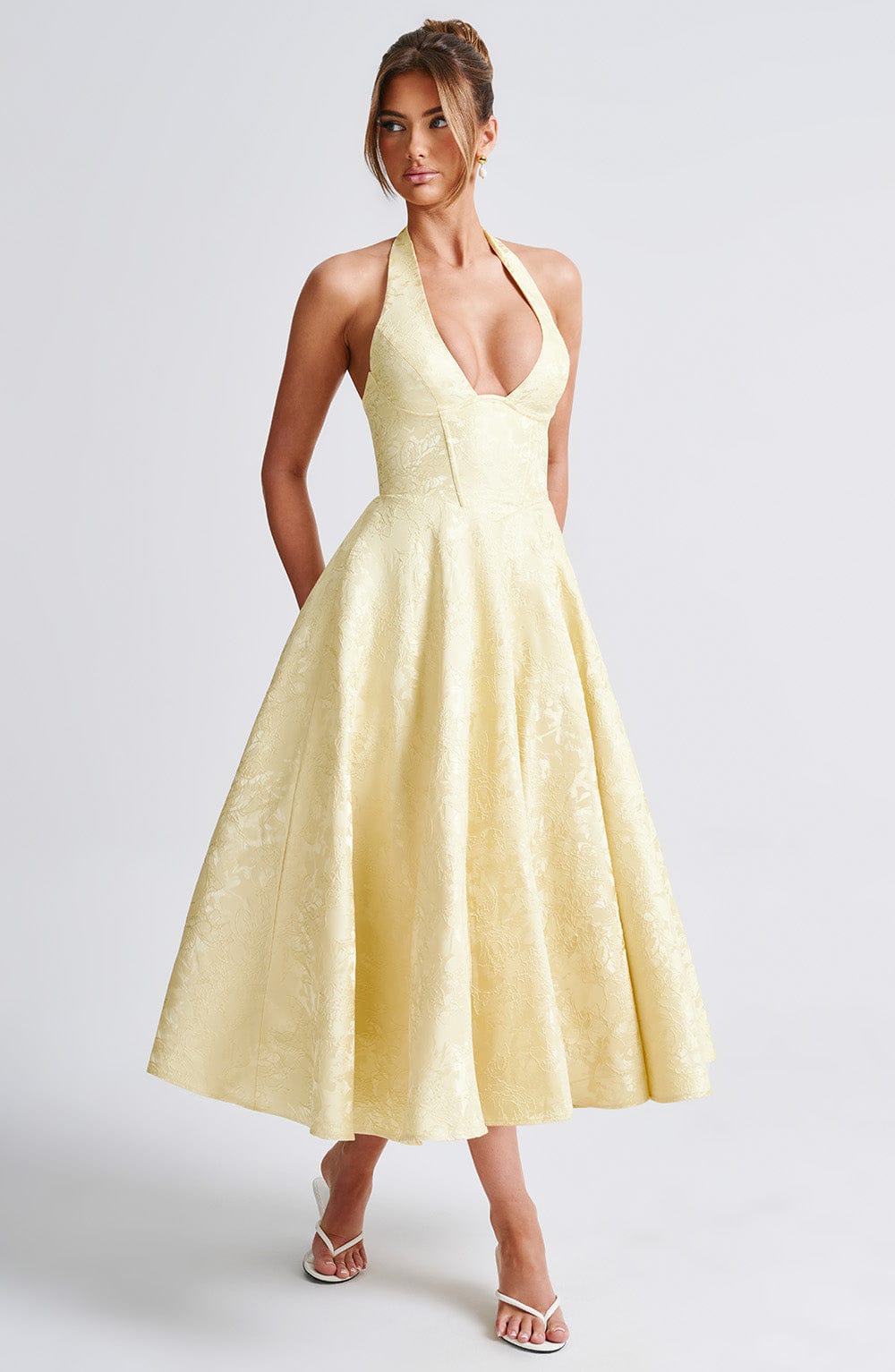 Isabella | Abito Midi con Schiena Scoperta (Stile Halter)